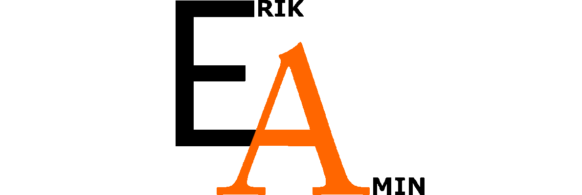 Erik Amin Logo Black and Orange