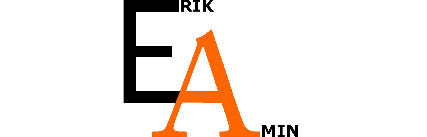 Erik Amin Logo Black and Orange